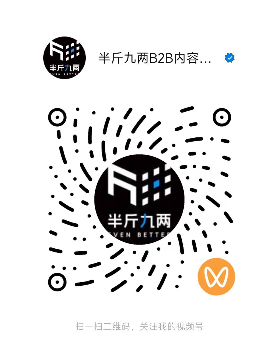 半斤九两 B2B 内容出海账号视频号二维码